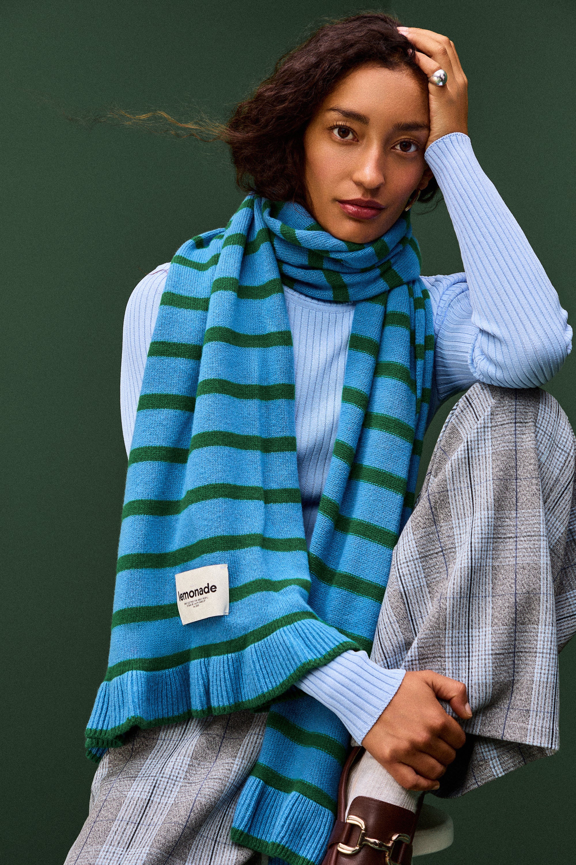 ECHARPE DINA BLEU CIEL