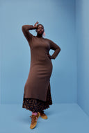 ROBE ROBYN MARRON GLACE