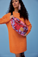 BANANA BAG MOUMOUTE FLOWERS 70 PURPLE