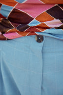 HARYA BLUE PLAID PANTS