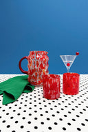 LOT DE 2 VERRES GABRIELLE ROUGE & BLANC