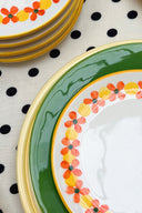 LOT DE 2 ASSIETTES ELIZE PÂQUERETTES ORANGE