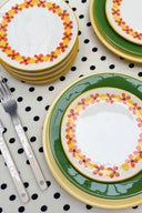 LOT DE 2 ASSIETTES ELIZE PÂQUERETTES ORANGE