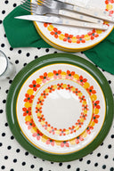 LOT DE 2 ASSIETTES ELIZA PÂQUERETTES ORANGE