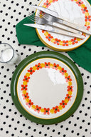 LOT DE 2 ASSIETTES ELIZE PÂQUERETTES ORANGE