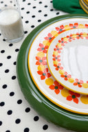 SET OF 2 ELIZA ORANGE DAISY PLATES