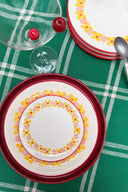 LOT DE 2 ASSIETTES ELIZE PÂQUERETTES ROSE