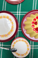 LOT DE 2 ASSIETTES ELIZE PÂQUERETTES ROSE