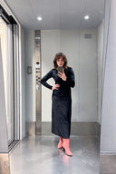 ROBE MADISON VELOURS NOIR