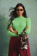 TOP FIFI GREEN STRIPES