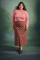 TOP FIFI RAYURE ORANGE ET ROSE