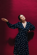 ROBE MARLA POLKA NAVY