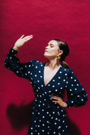 ROBE MARLA POLKA NAVY