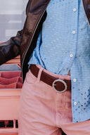 CEINTURE TORSADE MARRON