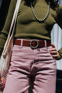 BROWN TWISTED BELT