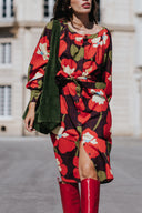ROBE DANIELLA PANSY FLOWERS