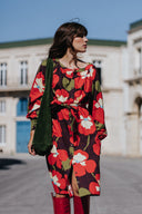 ROBE DANIELLA PANSY FLOWERS
