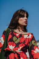 ROBE DANIELLA PANSY FLOWERS