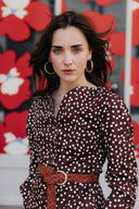 BLOUSE DESIRÉE POLKA CHOCOLAT