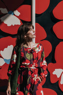 ROBE DANIELLA PANSY FLOWERS