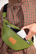 GLORIA GREEN LEATHER BAG