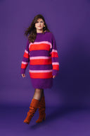 ROBE SACHA STRIPES PURPLE