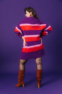 ROBE SACHA STRIPES PURPLE