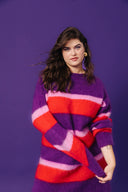 ROBE SACHA STRIPES PURPLE