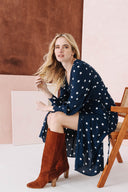 ROBE MARLA POLKA NAVY