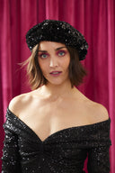 BERET RIRI SEQUINS NOIRS