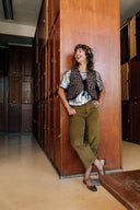 PANTALON NELSON VELOURS KAKI