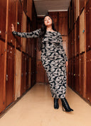 ROBE MADISON RUBANS MONOCHROMES