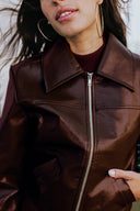 VESTE WILLY VINYLE MARRON