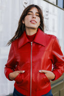 VESTE WILLY VINYLE ROUGE