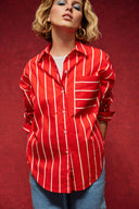 CHEMISE OMER RAYURES ROUGE