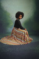 JUPE PAULA FUZZY STRIPES