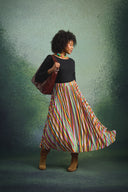 JUPE PAULA FUZZY STRIPES