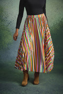 JUPE PAULA FUZZY STRIPES