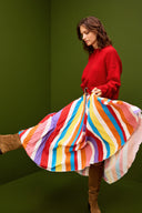 JUPE PAULA RAYURES MULTICO