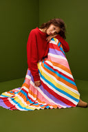 JUPE PAULA RAYURES MULTICO