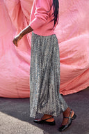 PAULA SILVER SEQUIN SKIRT