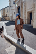 PANTALON NOE MARRON RAYURES