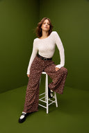PANTALON HARYA POLKA CHOCOLAT