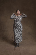 ROBE MADISON RUBANS MONOCHROMES