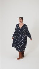 ROBE MARLA POLKA NAVY