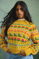 PULL EMMA JAUNE TULIPES