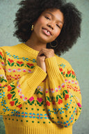 PULL EMMA JAUNE TULIPES