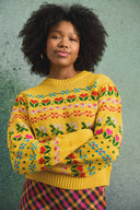 PULL EMMA JAUNE TULIPES