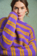 PULL CAROLINA LILA RAYURES CURRY