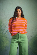 RICO SWEATER PINK STRIPES